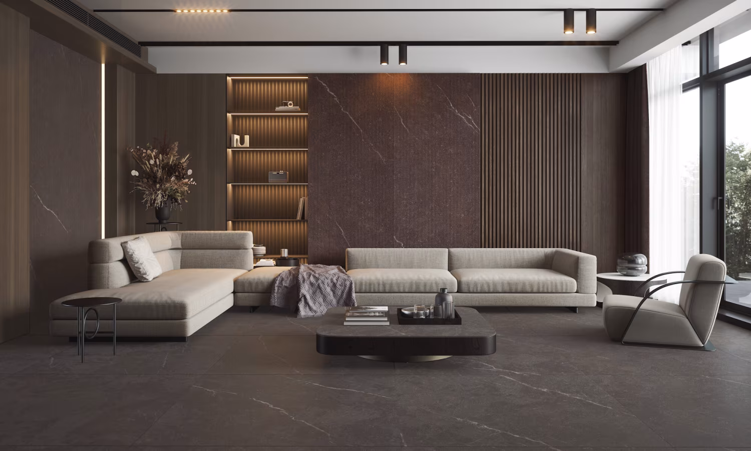 The exquisite ROYAL collection from MUSEUM, inspired by Imperial Breccia from Tuscany